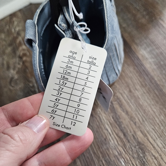 Cowboy Boots Kids Sz 11 Blue Denim With Fringe By Pawz - Picture 9 of 12